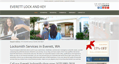 Desktop Screenshot of everettlockandkey.com